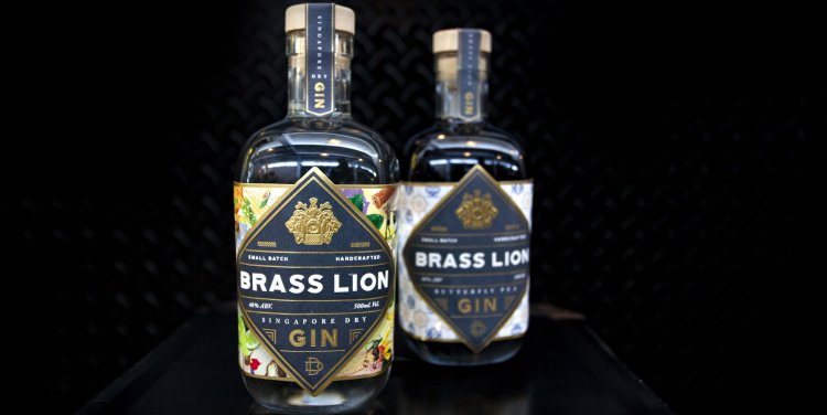 Brass Lion Singapore Dry Gin (Credit: SG Magazine)