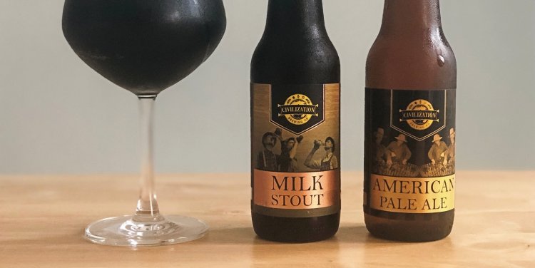 Civilization Brewing Co.'s bottled Milk Stout and American Pale Ale