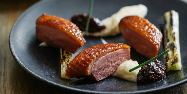 Glazed smoked duck, Wild Honey