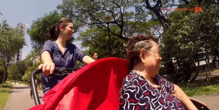 Still from "Take your grandma for a trishaw ride" by Our Better World