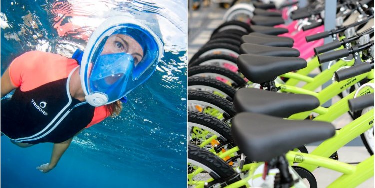 From left: Triboard Easybreath Mask; Decathlon