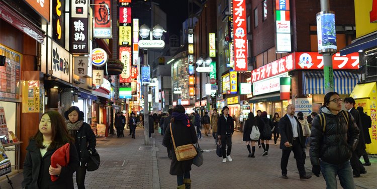 The bustling streets of Shibuya, Tokyo.