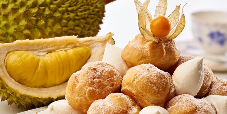 Durian cream puff from Marriott Cafe