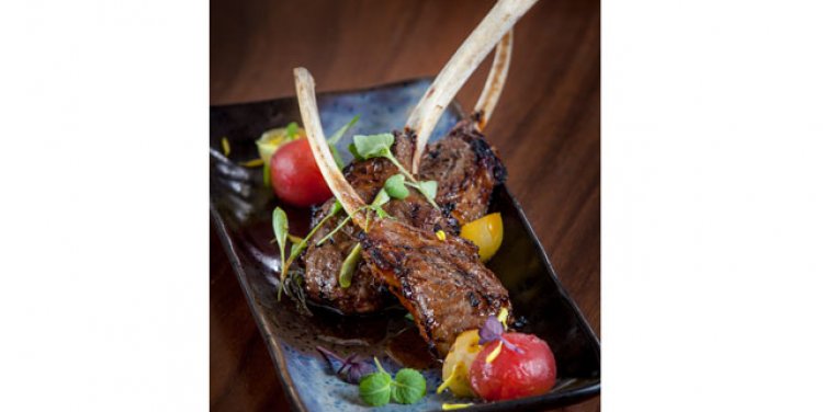 Grilled lamb rack at Ku De Ta Singapore