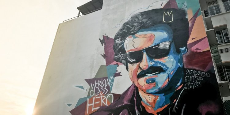 Working Class Hero by local artist, Zero at ArtWalk Little India