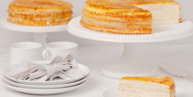 Mille crepes cake at Lady M