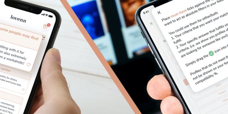 Lovenn's app mock-ups