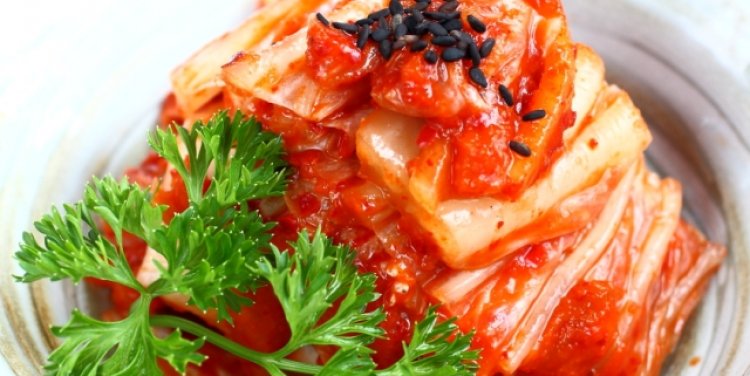 Kimchi from Korean bento
