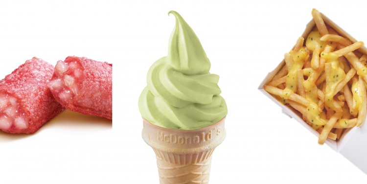 Peach Pie, Pandan Soft Serve and Salted Egg Yolk Loaded Fries