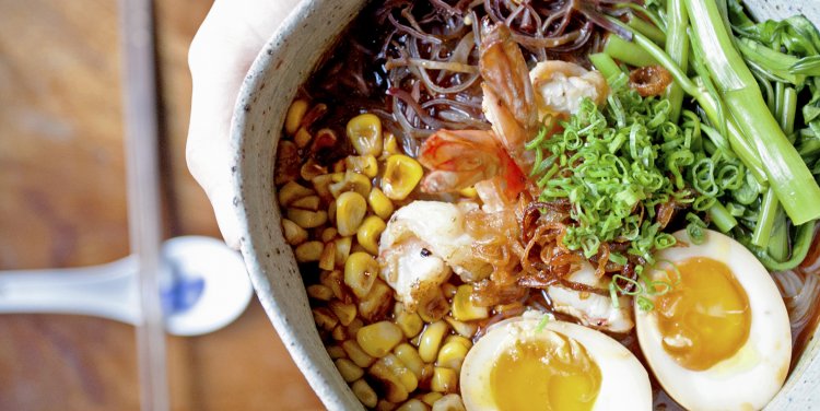 Wild Sri Lankan Tiger Prawn Noodle at Morsels