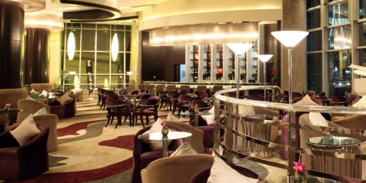 The Lobby Bar at the Grand Kempinski Hotel Shanghai 