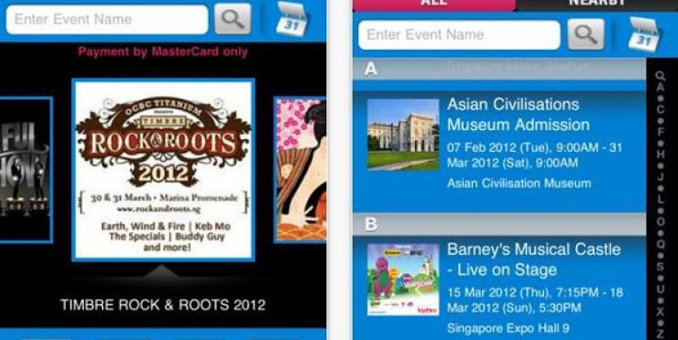 Sistic Mobile App print screen; Photo Credit: App Store