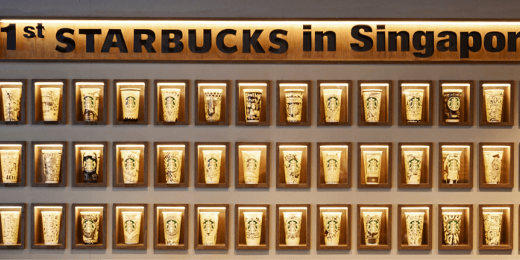 Starbucks cup wall Liat Towers