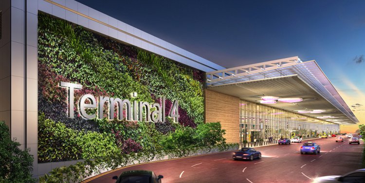 Driveway to Terminal 4 departure. Photo credit: Changi Airport Group