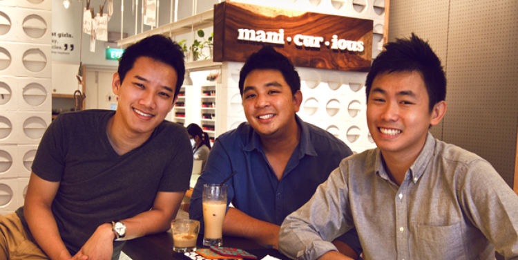 Shawn Tan, Justin Chow and Wong Yijin of Manicurious