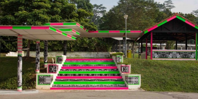 Vanghoua Anthony Vue, Present-past-patterns, 2019. Image courtesy of Singapore Art Museum