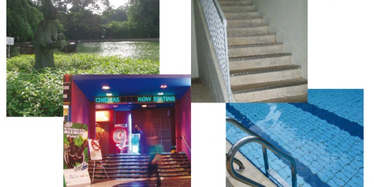 Some interesting spots include Botanic Gardens, swimming pools, cinemas, lifts