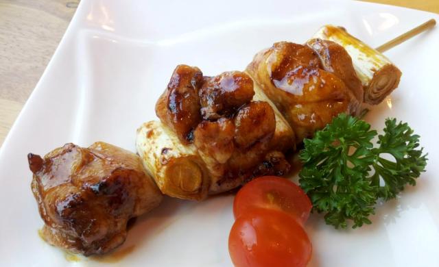 Chicken and leek yakitori at Clover GAC Seletar
