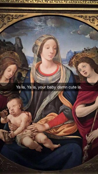 , What happens when you put Singlish captions on Renaissance paintings?