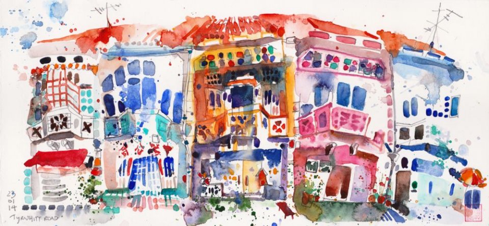 , These brightly colored watercolors of Singapore&#8217;s cityscape will get you through the week