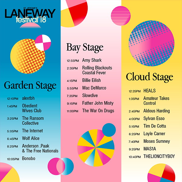 , Guys, here’s the much awaited set times for Laneway Festival this weekend