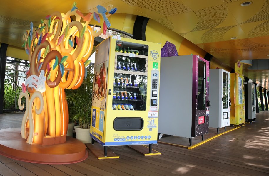, Skip the monorail, the Sentosa Boardwalk is now filled with vending machines
