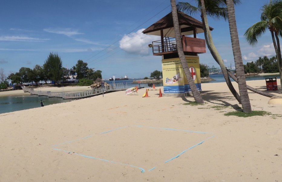 , You have to reserve a beach spot on Sentosa during peak periods starting Oct 17
