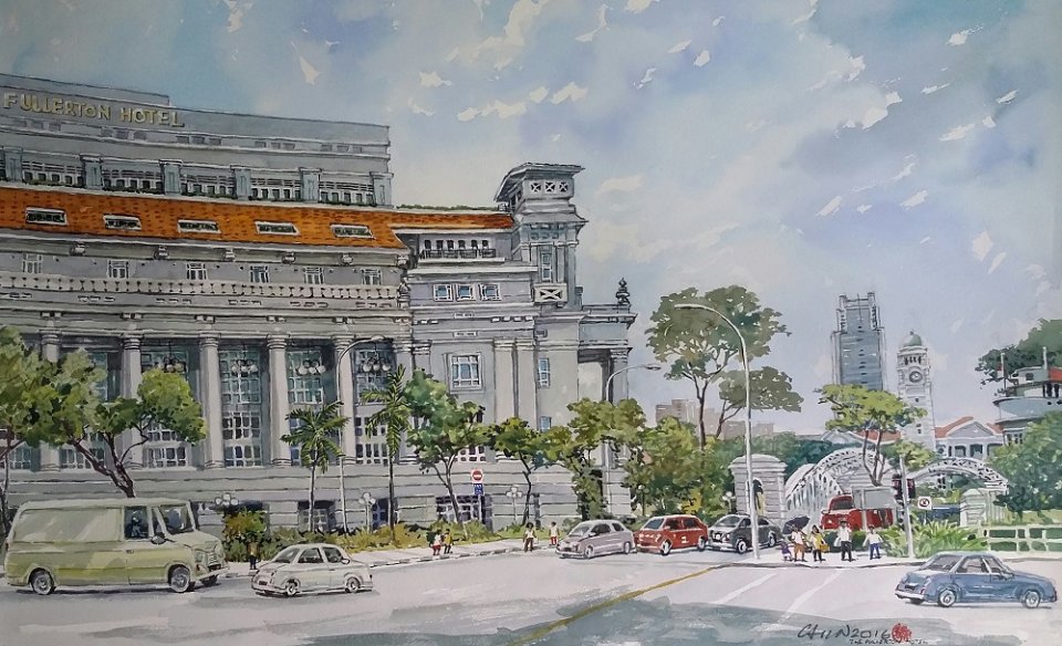 , 77-year-old watercolor artist returns to the scene with paintings of 1970s Singapore