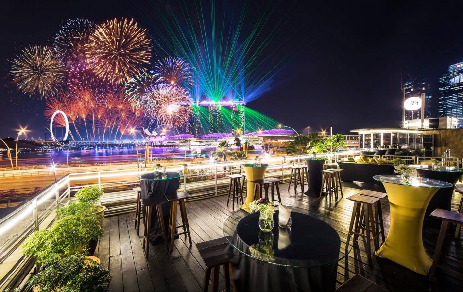 1919 Rooftop Bar - view of singapore river