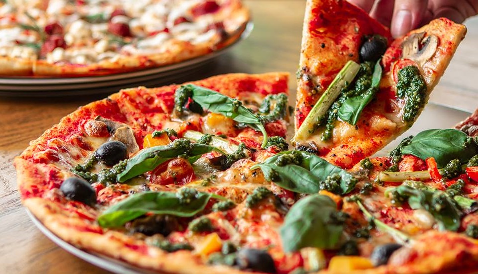 PizzaExpress - pizza with tomato sauce, handmade thin crust pizzas