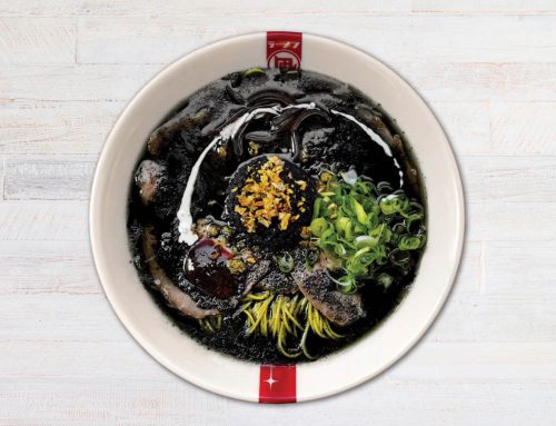 Delicious ramen topped with kombu and spring onions, get ramen delivery today
