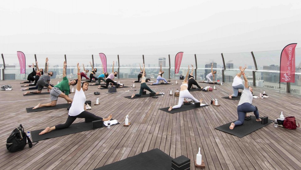 , You can now practice sunrise and sunset yoga at the iconic SkyPark in MBS