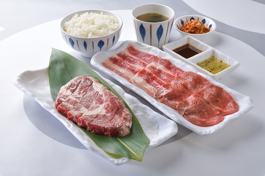 Yakiniku-Go - yakuniku restaurants - steaks and cuts, miso soup, rice