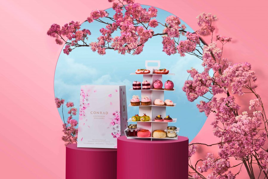 , Conrad Centennial Singapore launches a Sakura Afternoon Tea and Charcoal Barbecue Nights for a Marvellous March