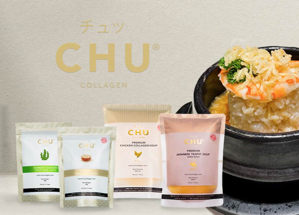 , CHU Collagen introduces their rice puffs with new soup base and noodles