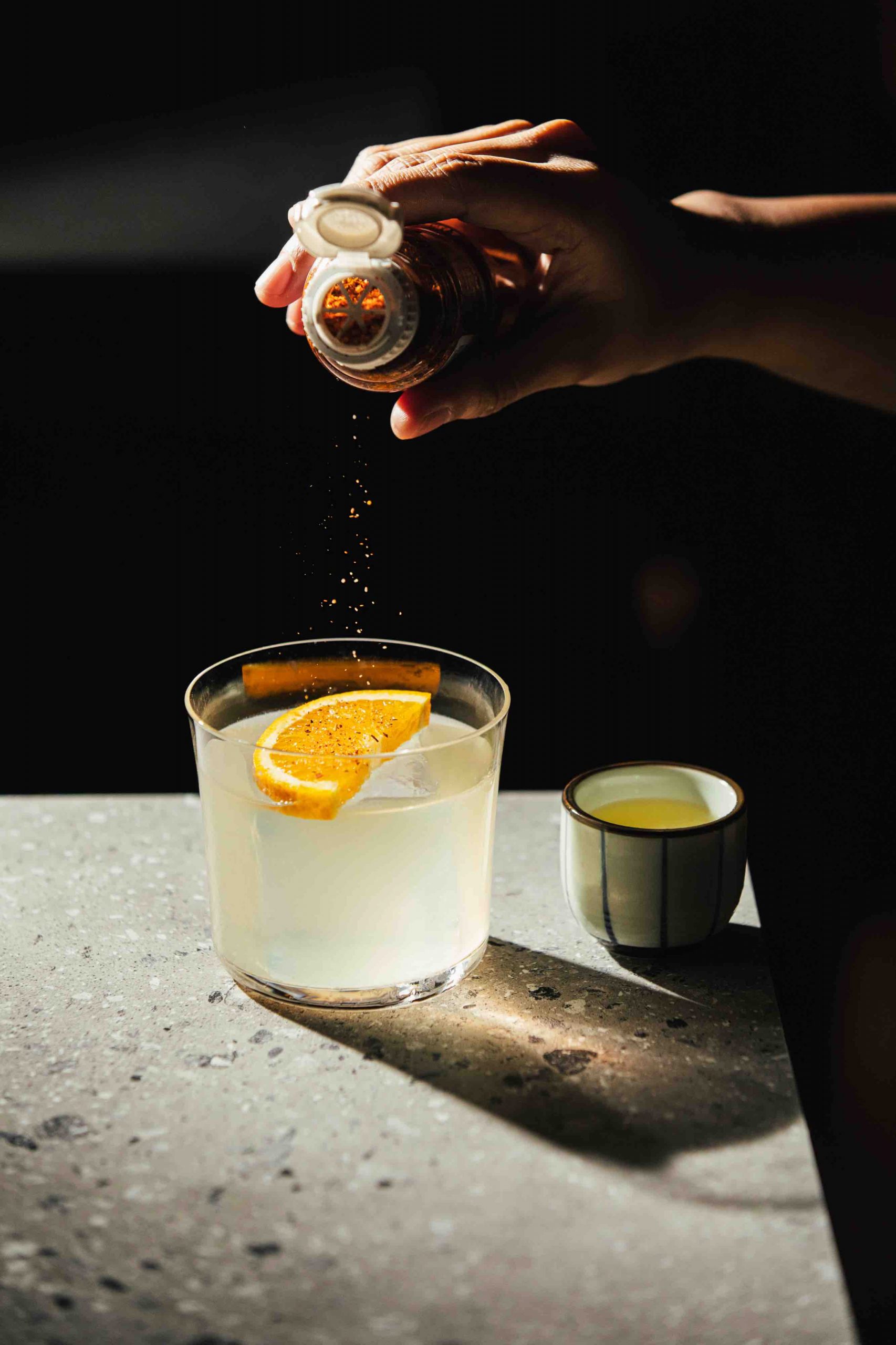 , Cat Bite Club serves agave and rice spirit cocktails with a mischievous Cheshire cat smile