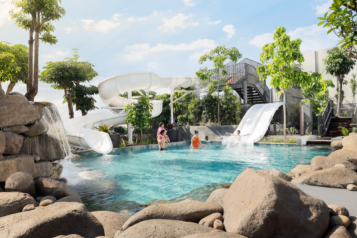 The new family-friendly water park facility at Padma Hotel Semarang