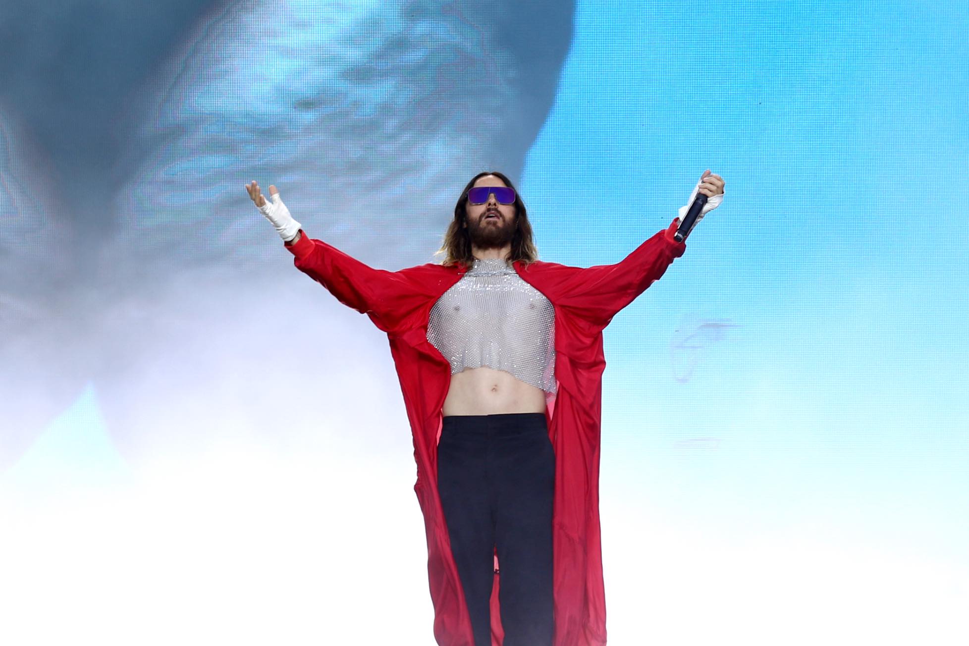 Thirty Seconds to Mars' Jared Leto at the Padang Stage on Day 3 of the Formula 1 Singapore Airlines Singapore Grand Prix 2024