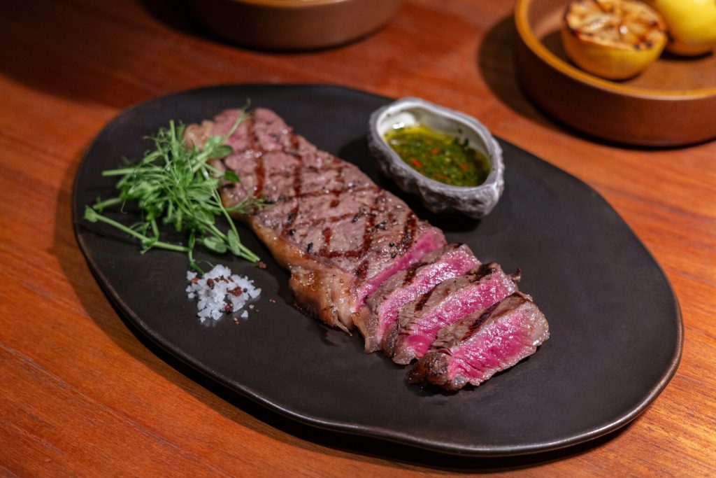 Delight in succulent steaks with the chef’s signature touches